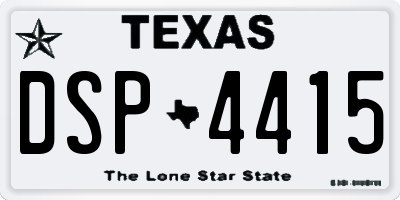 TX license plate DSP4415