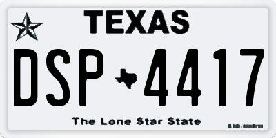 TX license plate DSP4417