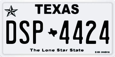 TX license plate DSP4424