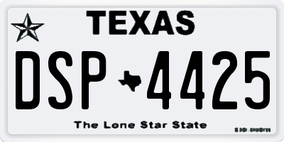 TX license plate DSP4425