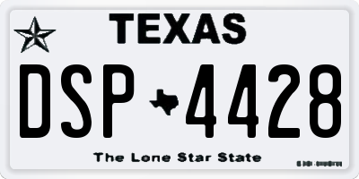 TX license plate DSP4428
