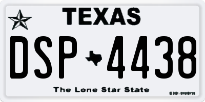 TX license plate DSP4438