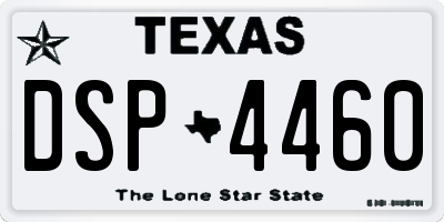 TX license plate DSP4460