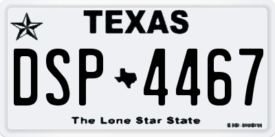 TX license plate DSP4467