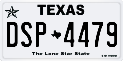TX license plate DSP4479