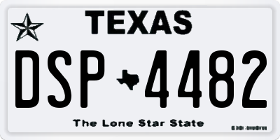 TX license plate DSP4482