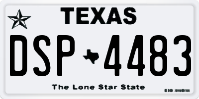 TX license plate DSP4483