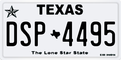 TX license plate DSP4495