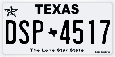 TX license plate DSP4517