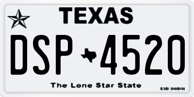TX license plate DSP4520