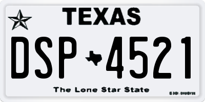 TX license plate DSP4521