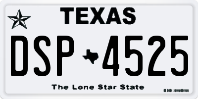 TX license plate DSP4525