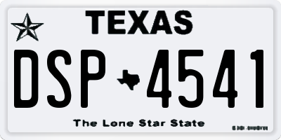 TX license plate DSP4541