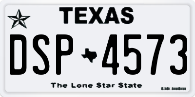 TX license plate DSP4573