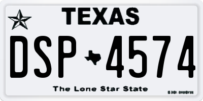 TX license plate DSP4574