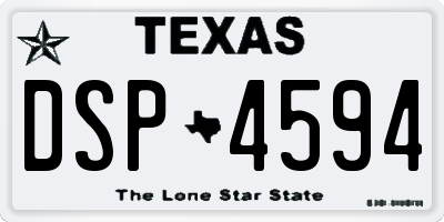 TX license plate DSP4594