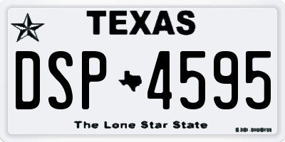 TX license plate DSP4595