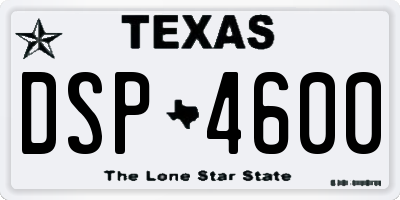 TX license plate DSP4600