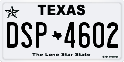 TX license plate DSP4602