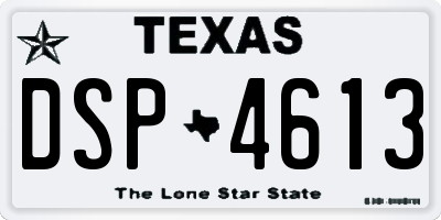 TX license plate DSP4613