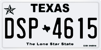 TX license plate DSP4615