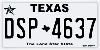 TX license plate DSP4637