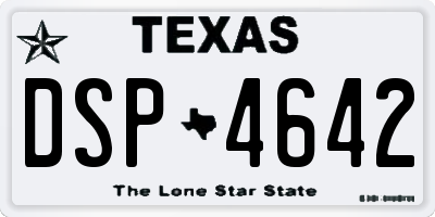 TX license plate DSP4642
