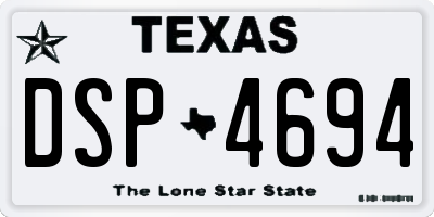 TX license plate DSP4694