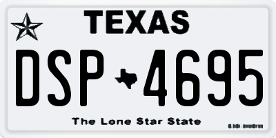 TX license plate DSP4695