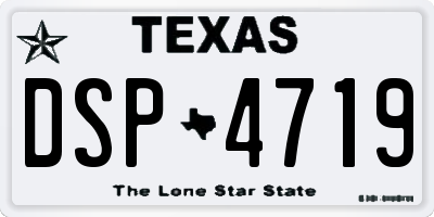 TX license plate DSP4719