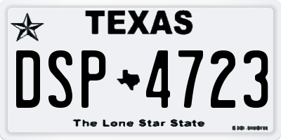 TX license plate DSP4723