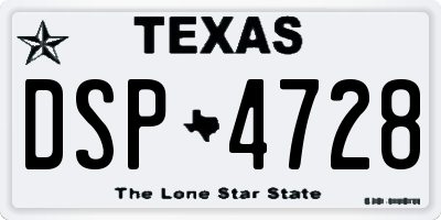 TX license plate DSP4728