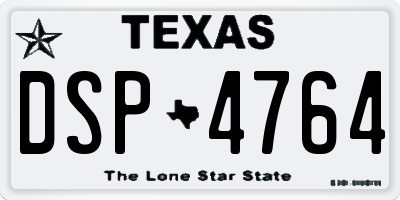 TX license plate DSP4764