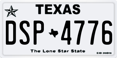 TX license plate DSP4776