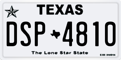 TX license plate DSP4810