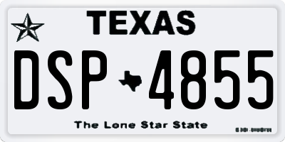 TX license plate DSP4855