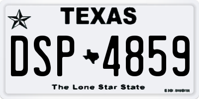 TX license plate DSP4859