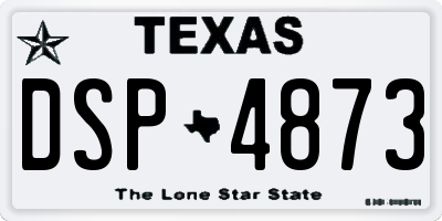 TX license plate DSP4873