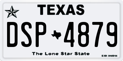 TX license plate DSP4879