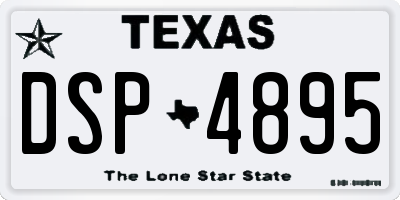 TX license plate DSP4895