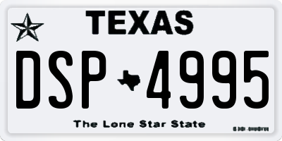 TX license plate DSP4995