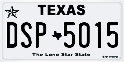 TX license plate DSP5015