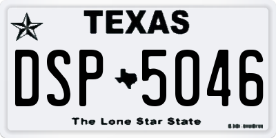TX license plate DSP5046