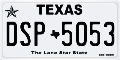 TX license plate DSP5053