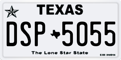 TX license plate DSP5055