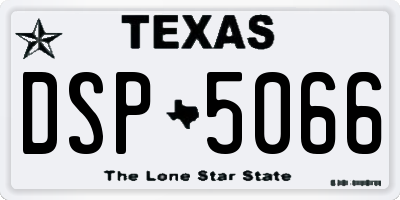 TX license plate DSP5066