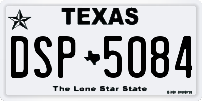 TX license plate DSP5084