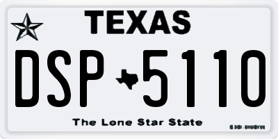 TX license plate DSP5110
