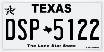 TX license plate DSP5122