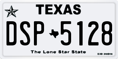 TX license plate DSP5128